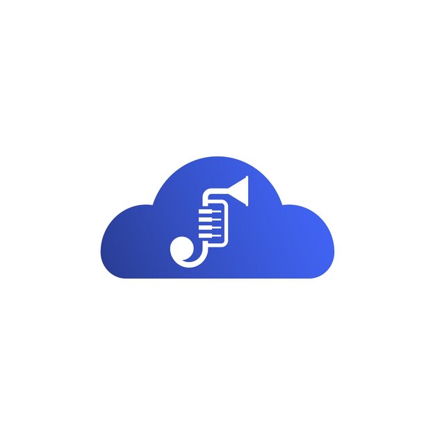 Cloud-musik-audio-wave-logo-vorlage design-vektor-symbol-illustration