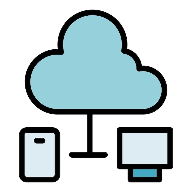 Cloud-Netzwerksymbol-Umrissvektor Codeüberprüfung Sicheres Zertifikat in flacher Farbe