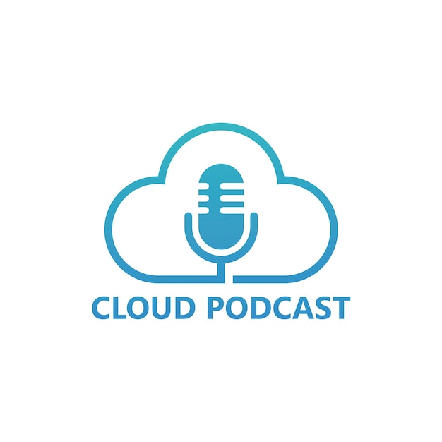 Cloud-podcast-logo-vorlagen-design