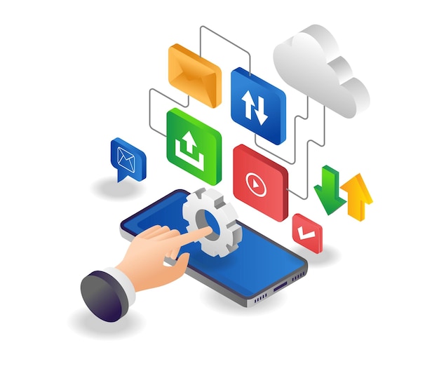 Cloud-Server für Smartphone-Daten zur Anwendungsverwaltung