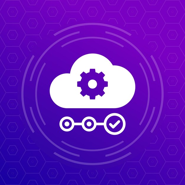 Cloud-Service-Symbol für Web und Apps