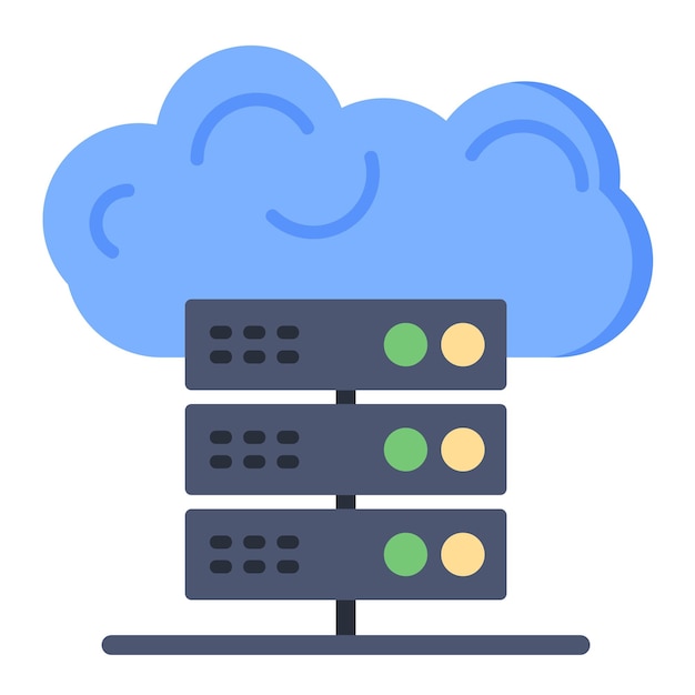 Cloud-Speicher-flache Illustration