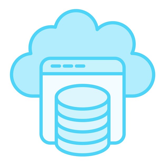 Cloud Storage-Icon-Vektorbild kann für Cloud Computing verwendet werden