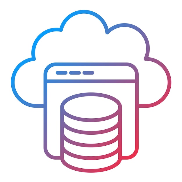Cloud Storage-Icon-Vektorbild kann für Cloud Computing verwendet werden