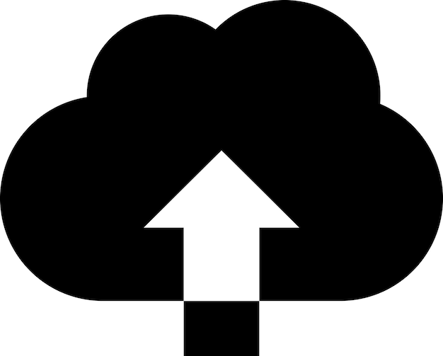 Cloud-Symbol hochladen Datendatei herunterladen Symbol-Vektor-Illustration-Design