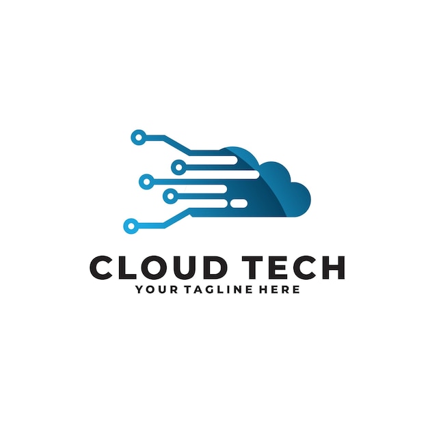 Cloud-tech-logo-vektor-design-vorlage