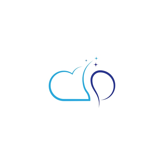 Cloud-technologie-vektor-logo-vorlage-design-vektor