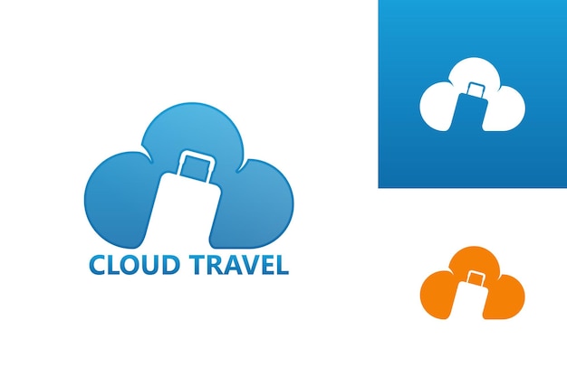 Cloud travel logo template design vektor, emblem, designkonzept, kreatives symbol, icon