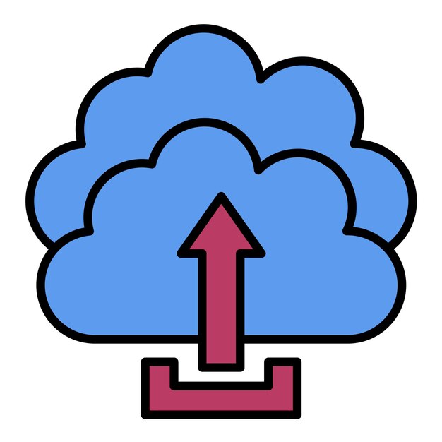 Cloud Upload flache Abbildung