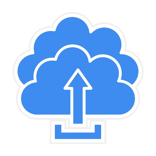 Cloud Upload-Icon-Vektorbild kann für Cloud Computing verwendet werden