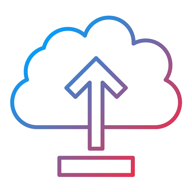 Cloud Upload-Symbol-Vektorbild Kann für Netzwerk- und Datenaustausch verwendet werden