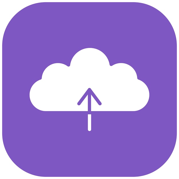Cloud-Upload-Vektor-Illustrationsstil