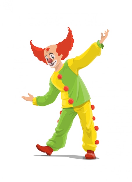 Clown, Big Top Zirkus Shapito Clown in roter Perücke