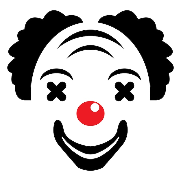 Vektor clown-charakter-logo-symbol-vektor-illustration-design-vorlage