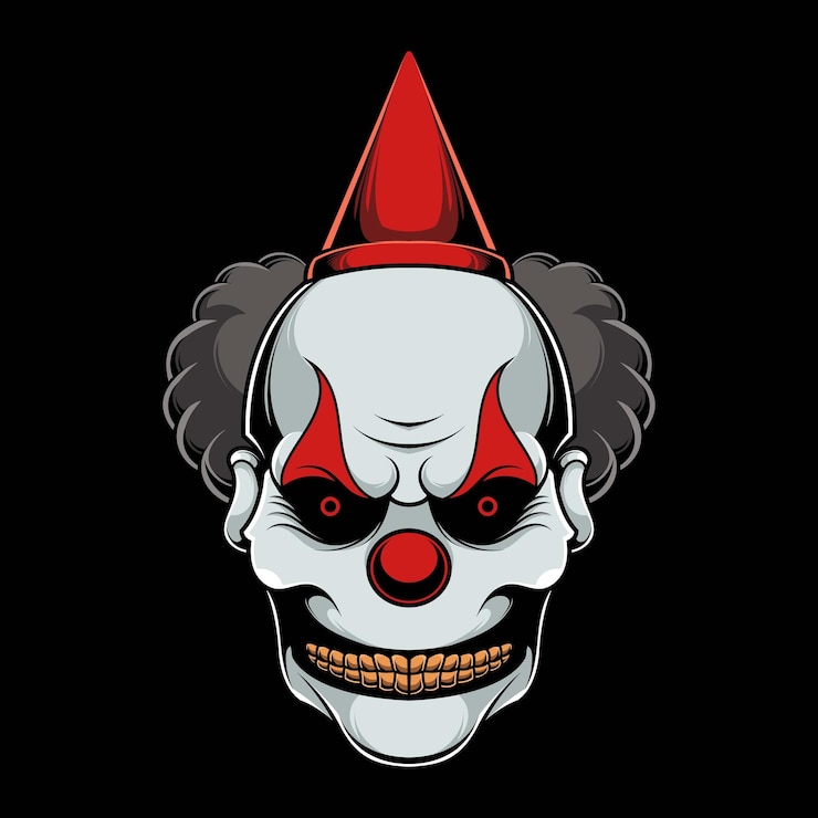 Vektor clown head abbildung