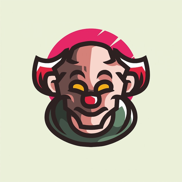 Clown maskottchen logo