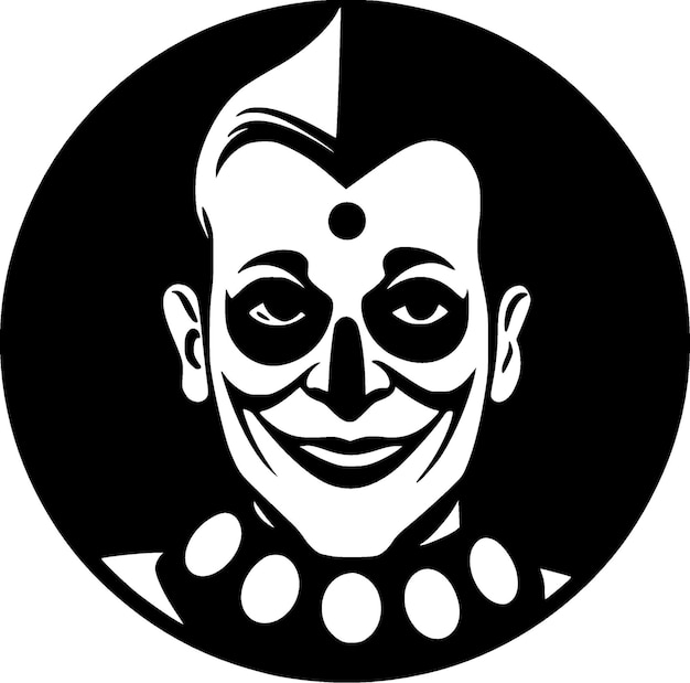 Vektor clown-minimalist und einfache silhouette vektor-illustration