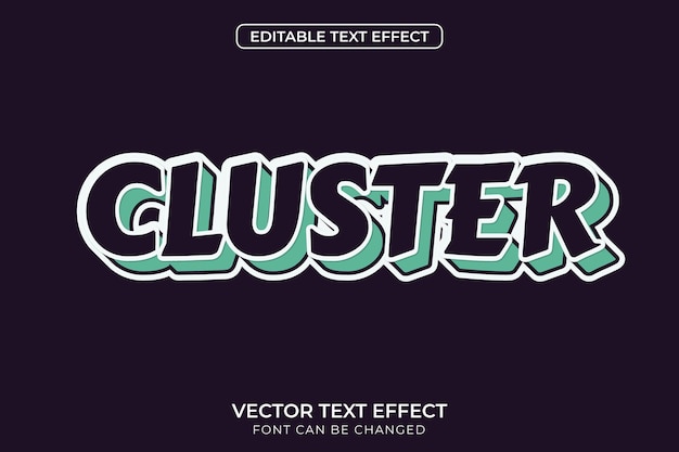 Cluster-Text-Effekt