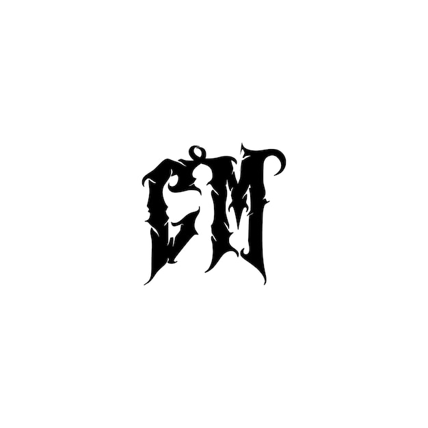 CM-Monogramm-Logo-Design, Buchstabe, Text, Name, Symbol, monochromes Logo, Alphabet-Zeichen, einfaches Logo