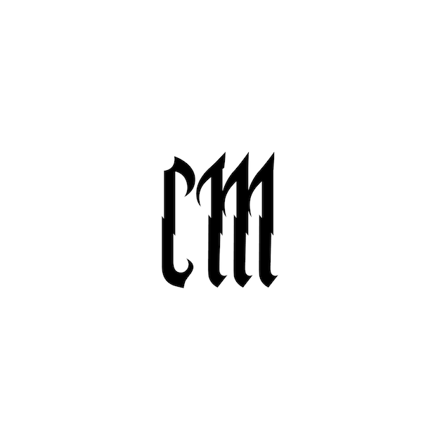 CM-Monogramm-Logo-Design, Buchstabe, Text, Name, Symbol, monochromes Logo, Alphabet-Zeichen, einfaches Logo