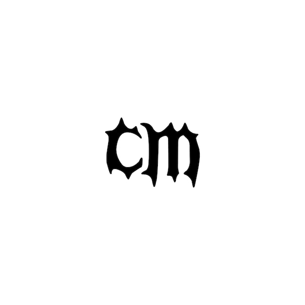 CM-Monogramm-Logo-Design, Buchstabe, Text, Name, Symbol, monochromes Logo, Alphabet-Zeichen, einfaches Logo