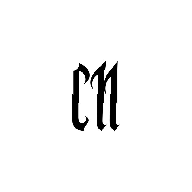 CN-Monogramm-Logo-Design, Buchstabe, Text, Name, Symbol, einfarbig, Logo, Alphabet, Zeichen, einfaches Logo