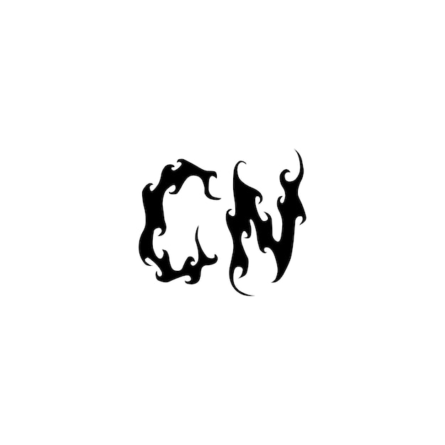 CN-Monogramm-Logo-Design, Buchstabe, Text, Name, Symbol, einfarbig, Logo, Alphabet, Zeichen, einfaches Logo