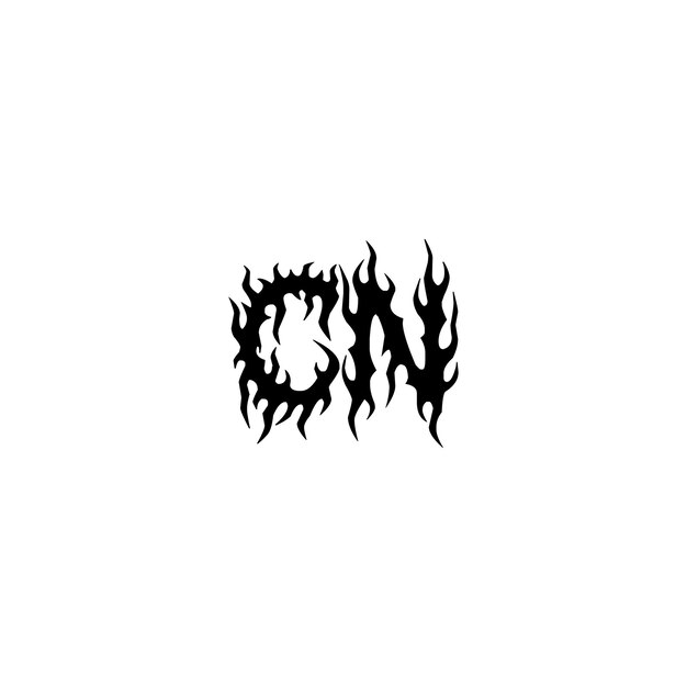 CN-Monogramm-Logo-Design, Buchstabe, Text, Name, Symbol, einfarbig, Logo, Alphabet, Zeichen, einfaches Logo