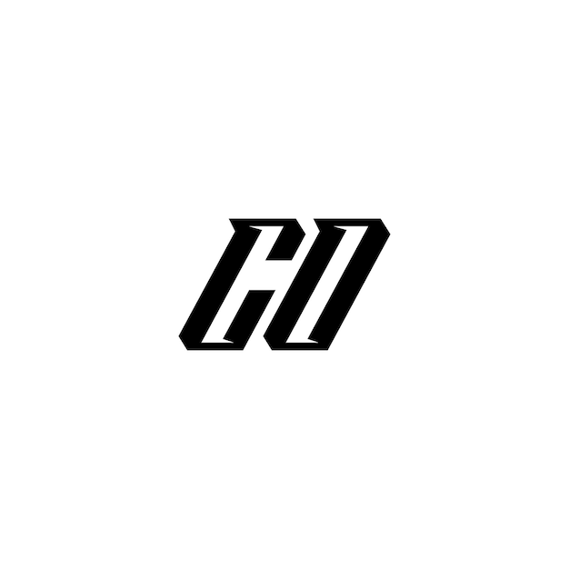 CO-Monogramm-Logo-Design, Buchstabe, Text, Name, Symbol, einfarbig, Logo, Alphabet, Zeichen, einfaches Logo