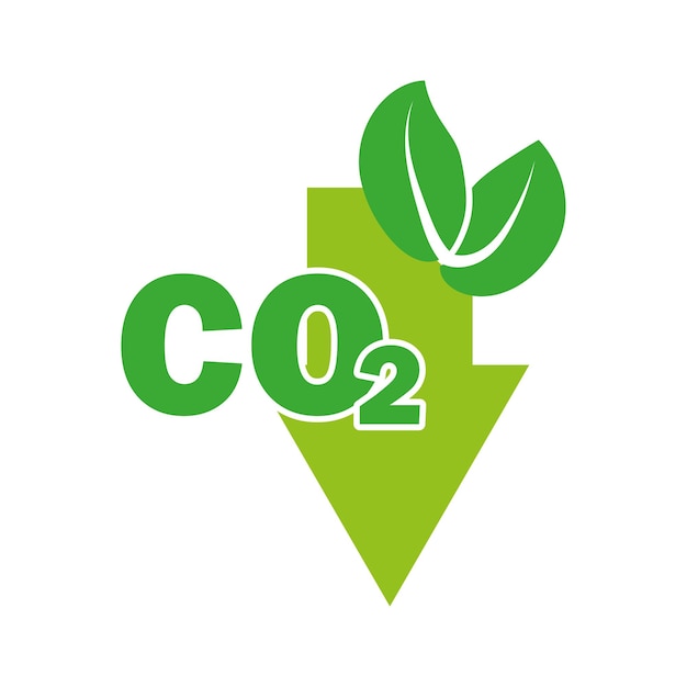 CO2-Emissionen senken Zeichen Stoppen Sie den Klimawandel Symbol EPS 10