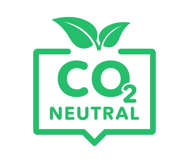 Co2-neutrales symbol-logo co2-neutrale etiketten