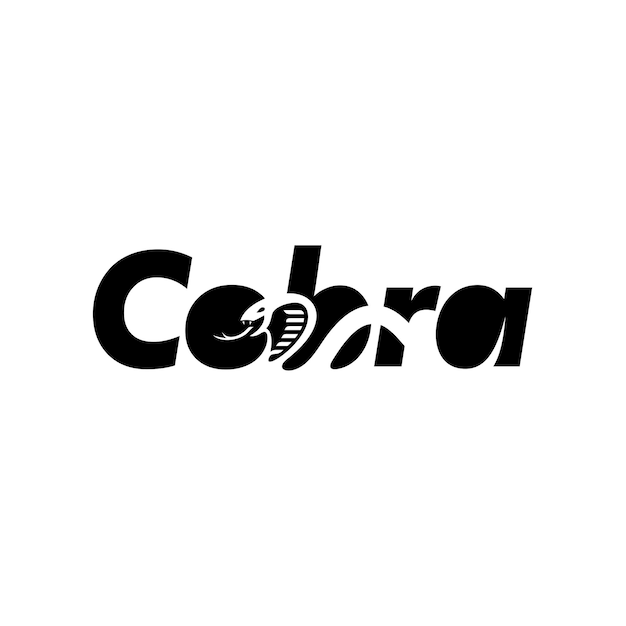 Vektor cobra snake wordmark-logo-design