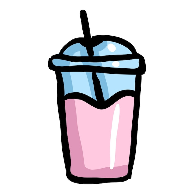 Cocktail-handgezeichnetes doodle-symbol