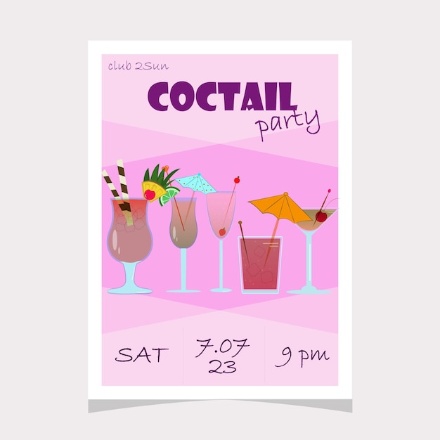 Vektor cocktail-party-plakat