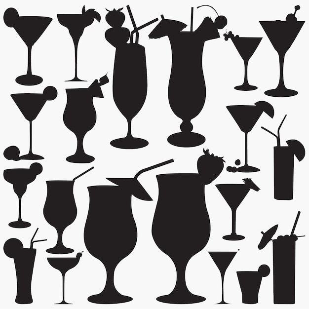 Cocktail-Silhouetten