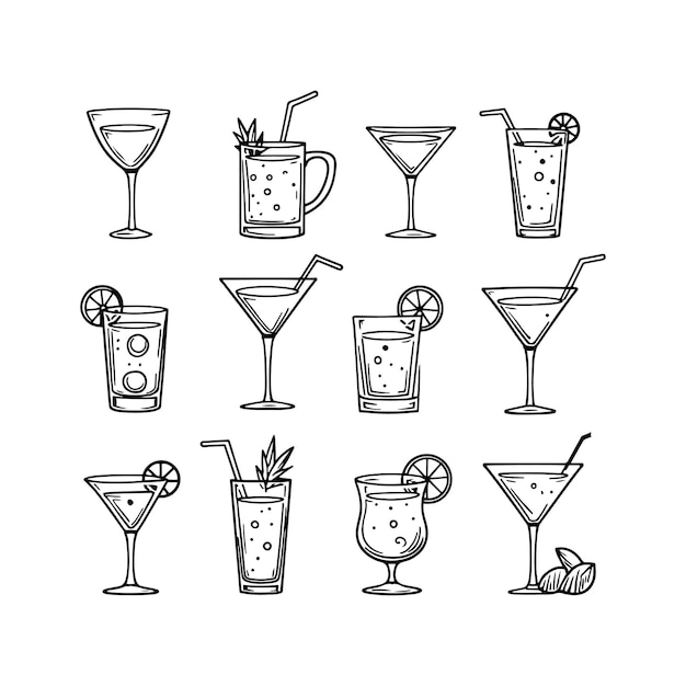 Cocktailgetränke-Menü