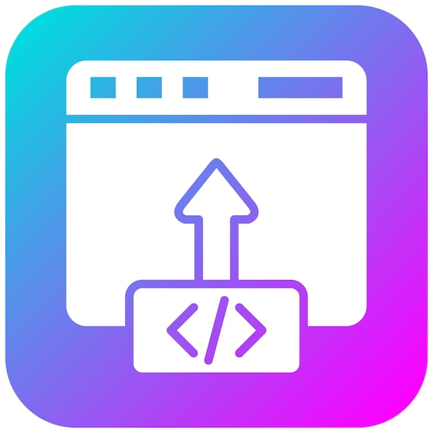 Code Deployment Vector-Symbol kann für Computer Programming Iconset verwendet werden