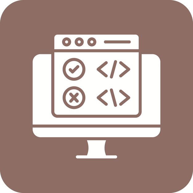 Code Korrektur Ikonen Vektorbild Kann für Computerprogrammierung verwendet werden
