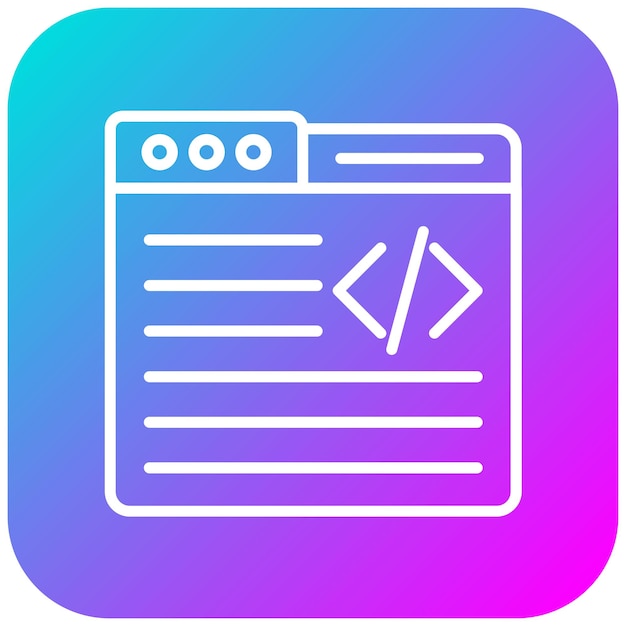 Code-Vektor-Symbol der Website Kann für Business- und HR-Symbole verwendet werden
