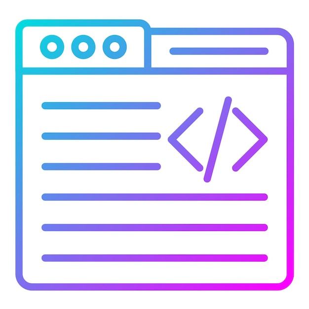 Code-Vektor-Symbol der Website Kann für Business- und HR-Symbole verwendet werden