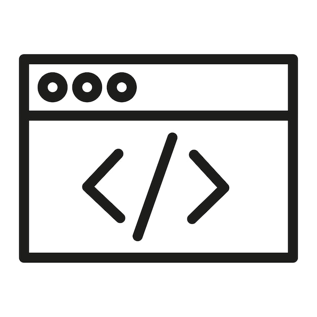 Codefenster-Symbol Vektorillustration-Archivbild