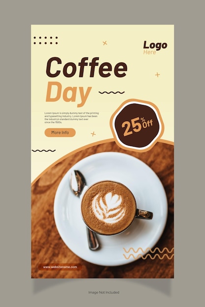 Vektor coffee day social media post-banner-vorlage