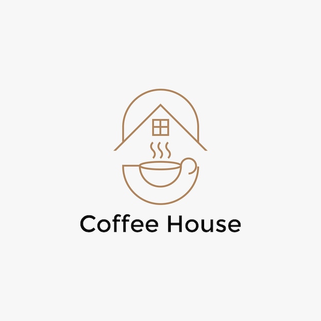 Vektor coffee house template-logo-design für beauty-drink oder restaurant