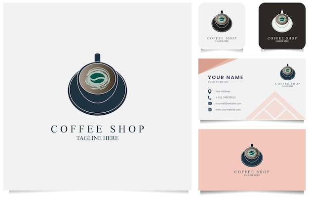 Coffee-shop-logo-template-design für marke oder unternehmen und andere