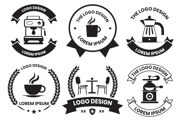 Coffee-Shop- oder Café-Logo im Vintage-Stil