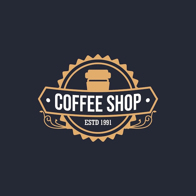 Vektor coffee-shop-vintage-emblem-logo