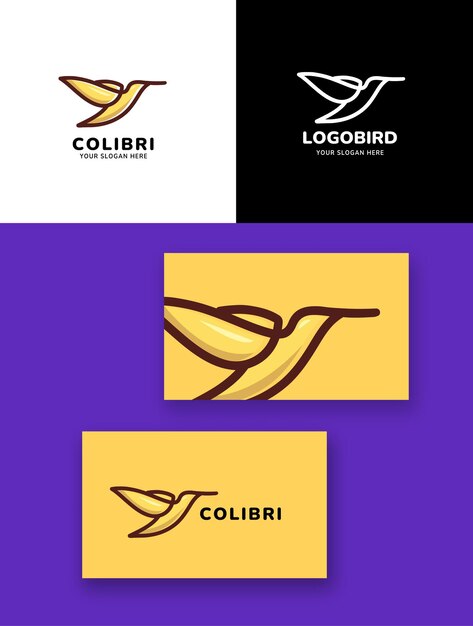 Colibri vogel logo monoline