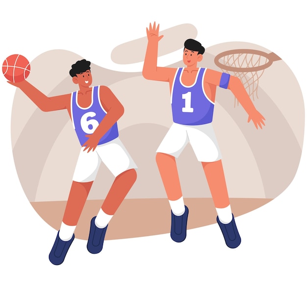 Vektor college-vereine illustration basketball-verein