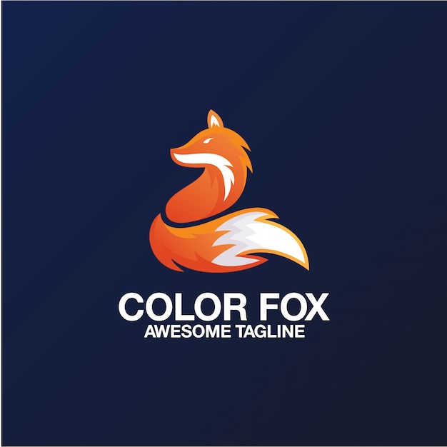 Color fox logo design fantastische inspiration inspirationen