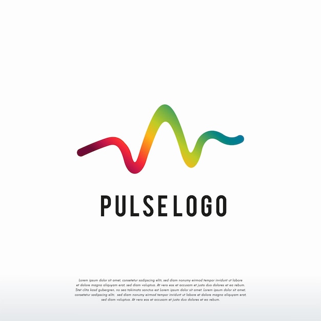 Color pulse-logo-designs-vorlage, buntes pulse-beat-logo-symbol